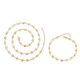 Piramis nemesacél ékszerszett arany bevonattal