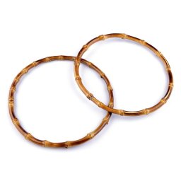 Sötét bambusz táskafül / álomfogó alap, 20cm, 1 pár, 790258