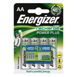 Tölthető elem, AA ceruza, 4x2000 mAh, ENERGIZER Power Plus