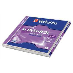 DVD+R lemez, kétrétegű, 8,5GB, 8x, normál tok, VERBATIM "Double Layer