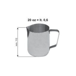 Inox tejkiöntő 0,6L