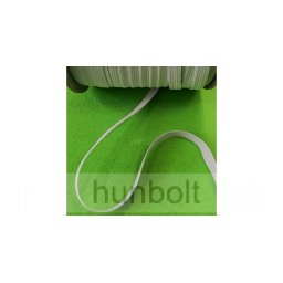 Lapos fehér gumiszalag 6 mm szélességű 10 méter /csomag