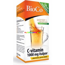 C-vitamin italpor 1000 mg, 120 adag, citrom-gyömbér ízű, édesítőszerrel aszkorbinsav, Ascorbic acid - BioCo