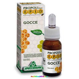 Propolisz csepp, 30 ml. Alkoholmentes, tisztított vízben, steviával, glicerin hozzáadása nélkül. EPID(R) szabadalommal - Specchiasol