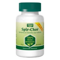 Zöldvér 100%-os Spir-Chor tabletta - 60+18db