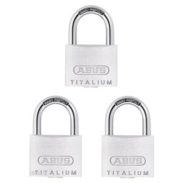 ABUS TITALIUM 727/40 Triples 3 db-os egyforma kulcsos lakat szett
