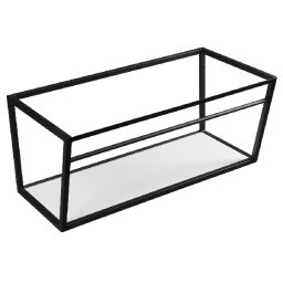 Sapho SKA mosdĂłtartĂł keret pult alĂĄ, fehĂŠr MDF polccal, 90x40x46cm, matt fekete (SKA103)