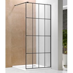 NIWELL FRIDA black walk-in 110x190cm zuhanyfal