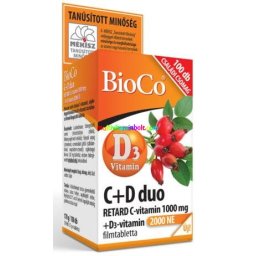 C+D DUO Családi csomag 100 db filmtabletta, 1000 mg C-vitamin és 2000 IU D3-vitamin - BioCo