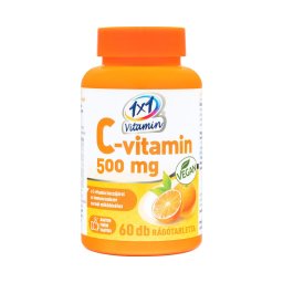 1x1 Vitamin C-vitamin 500 mg rágótabletta narancs ízben 60x