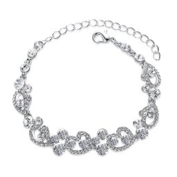 Kristályszív alkalmi karkötő kristályokkal