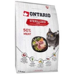 ONTARIO Cat Sterilised Lamb 6,5kg (ivartalanított macskáknak báránnyal)