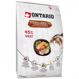 ONTARIO Cat Sterilised 7+ 6,5kg (száraztáp 7 évesnél idősebb, ivartalanított macskáknak)