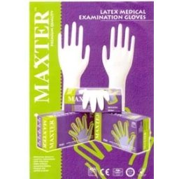 Maxter Latex kesztyű, enyhén púderezett, 100 db