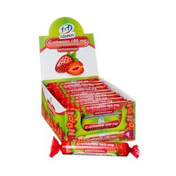 1x1 Vitamin C-vitamin 100 mg szőlőcukor rágótabletta eper ízben 17x