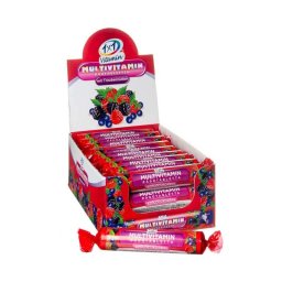 1x1 Vitamin Multivitamin erdei gyümölcs ízű rágótabletta szőlőcukorral 17x