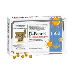 D-Pearls 1500 D3-vitamin gyöngyök 80x