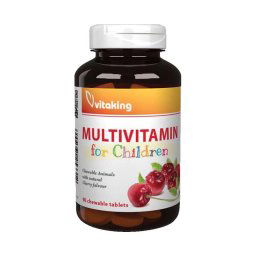 Vitaking Gyerek multivitamin rágótabletta meggy ízű 90x