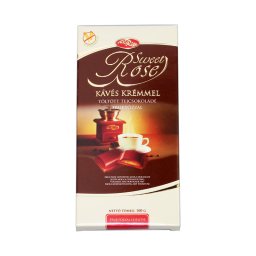 Sweet Rose kávés krémmel töltött tejcsokoládé fruktózzal 100g
