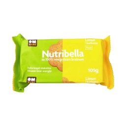Nutribella teljes kiőrlésű citromos-kurkumás vegán keksz 105g