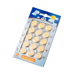 1x1 Vitamin D3-vitamin 400 NE napocska formájú rágótabletta narancs ízben 15x