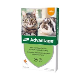 Advantage rácsepegtető oldat kistestű macskáknak és nyulaknak (≤4 kg) A.U.V. 1x