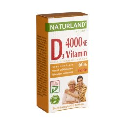 Naturland D-vitamin forte étrend-kiegészítő tabletta 60x