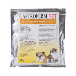 Gastroferm Pet multivitamin és probiotikum kutyák számára A.U.V. 100g