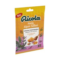 Ricola svájci gyógynövény cukorka mézes-zsályás 75g