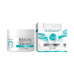 Eveline kollagén & elasztin intenzív ránctalanító nappali és éjszakai krém érett bőrre 50ml