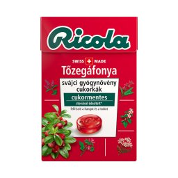 Ricola svájci gyógynövény cukorka tőzegáfonyás cukormentes 40g