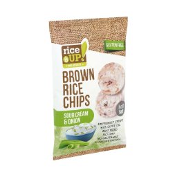 Rice Up teljes kiőrlésű barna rizs chips hagymás-tejfölös ízesítéssel 60g