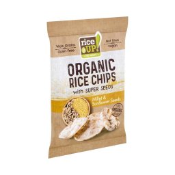 Rice Up Bio teljes kiőrlésű barna rizs chips kölessel és napraforgómaggal 25g