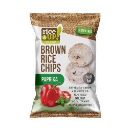 Rice Up teljes kiőrlésű barna rizs chips paprikás ízesítéssel 60g