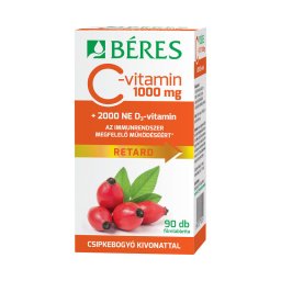 Béres C-vitamin 1000 mg + 2000 NE D3 retard tabletta 90x