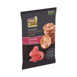 Rice Up teljes kiőrlésű barna rizs chips ibériai sonka ízesítéssel 60g