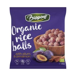 Biopont bio extrudált rizsgolyók szilvával és fahéjjal 55g