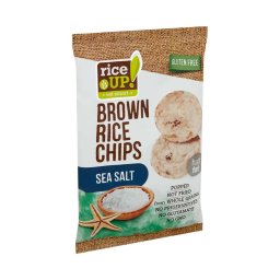 Rice Up teljes kiőrlésű barna rizs chips tengeri só ízesítéssel 60g