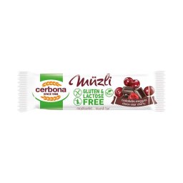 Cerbona gluténmentes meggyes-csokoládés müzliszelet 35g