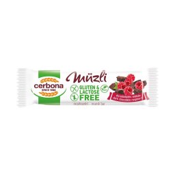 Cerbona gluténmentes étcsokis-málnás müzliszelet 35g