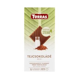 Torras gluténmentes tejcsokoládé édesítőszerrel 100g