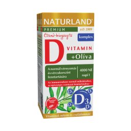 Naturland D-vitamin 4000 NE + Olíva kapszula 60x