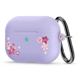 Spigen Ciel lila színű, virágos AirPods Pro tartó