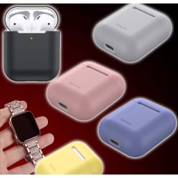 Akciós csomag! Apple Watch óraszíj kövekkel kirakva + Baseus AirPods szilikon tok