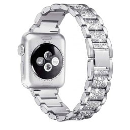 Apple Watch 2/3/4/5/6/7/SE fém óraszíj kövekkel kirakva (többféle színben)