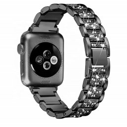 Apple Watch 2/3/4/5/6/7/SE fém óraszíj kövekkel kirakva (többféle színben)