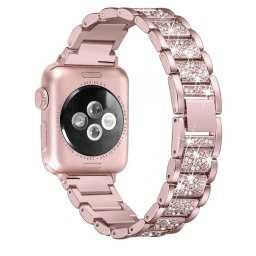 Apple Watch 2/3/4/5/6/7/SE fém óraszíj kövekkel kirakva (többféle színben)