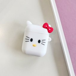 AirPods tok, rajzfilm figurás - Fehér Hello Kitty