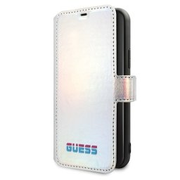 Guess Iridescent ezüst könyv iPhone tok - 11 Pro Max