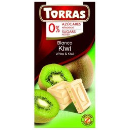 Torras Kiwis Fehércsokoládé hozzáadott cukor nélkül 75 g